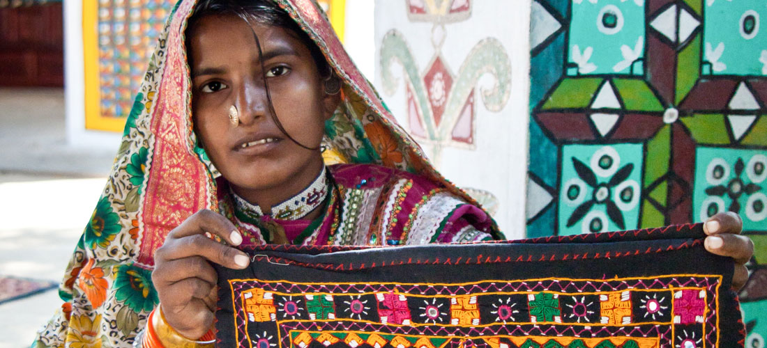 Traditional embroidery, Kutch, India